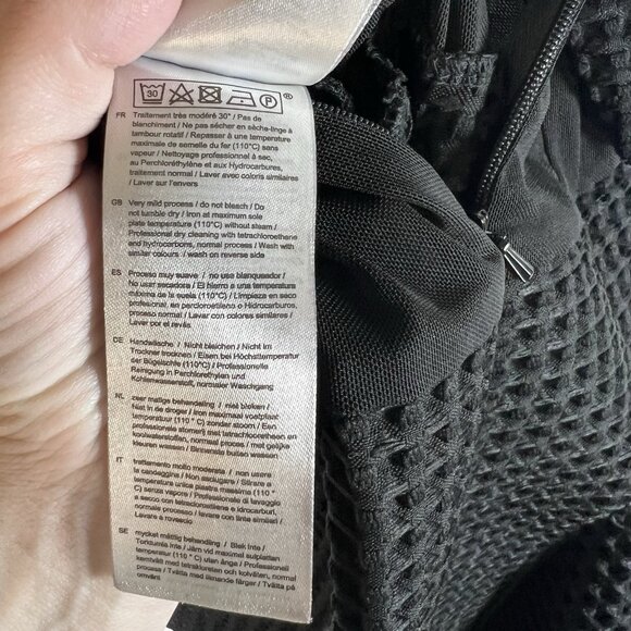 Maje‎ Womens Back Zip Sleeveless Crew Neck Layered Swing Dress Black Sz 1/Small - Picture 12 of 12